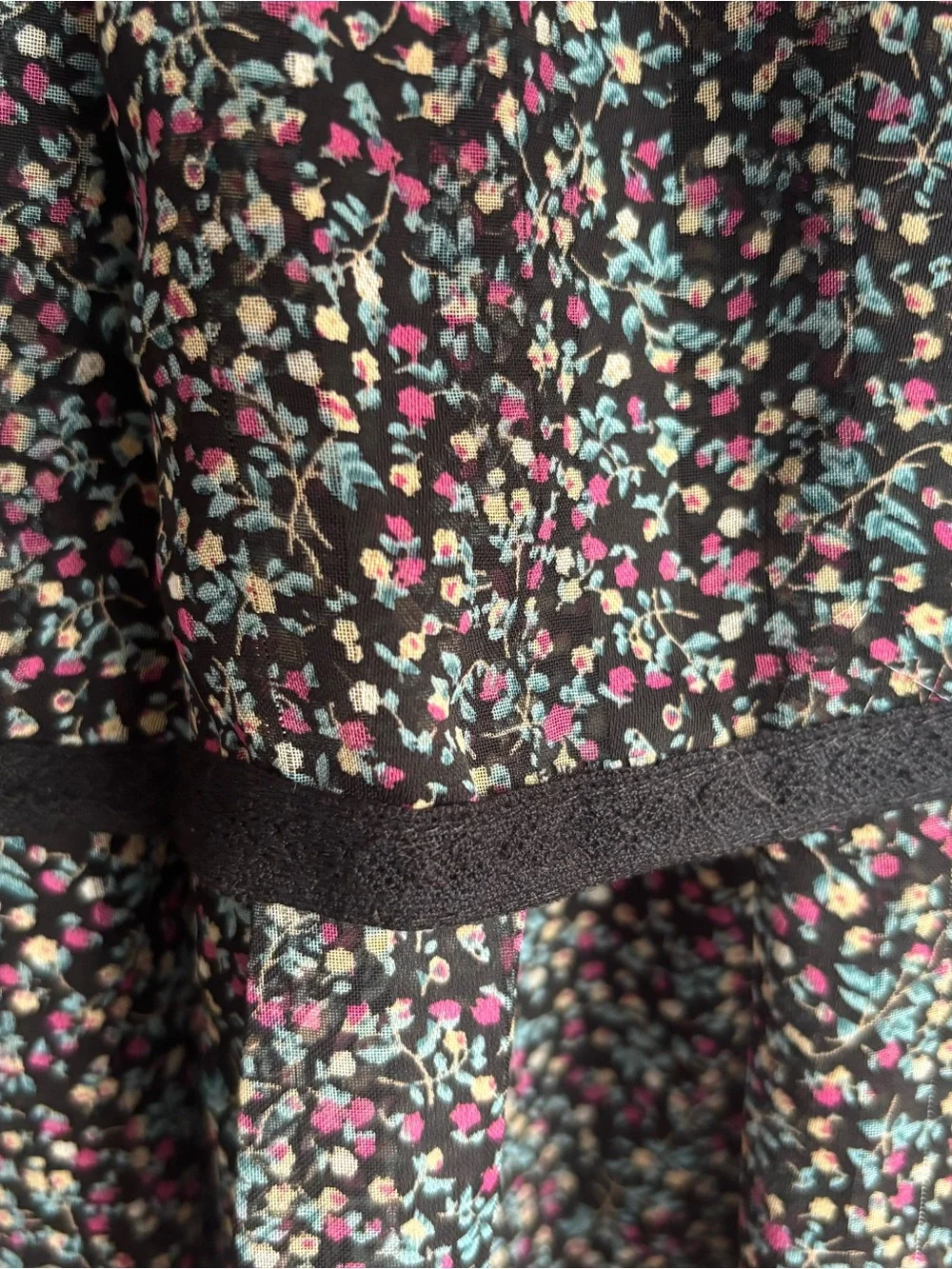 Ruffled Tiered Mini Skirt in Black Floral